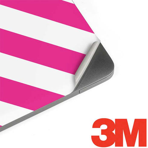 Pink and White Geometric Stripes MacBook Skins